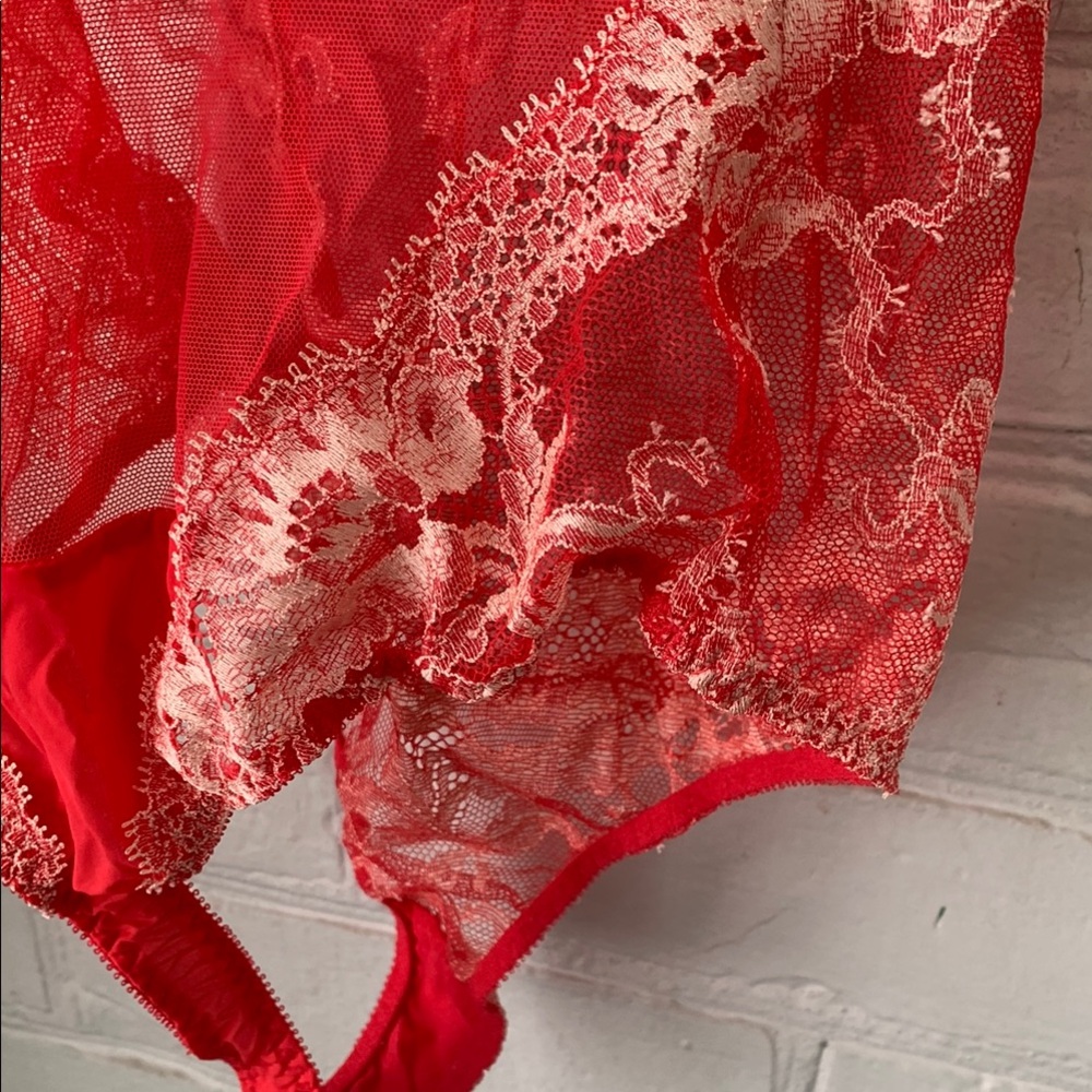 Victoria's Secret Red Lace Bodysuit - Picture 6 of 7